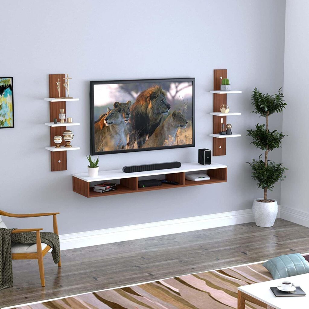 Anikaa Crystal Engineered Wood Wall Mount TV Unit/TV Stand/TV Cabinet/TV Entertainment Unit